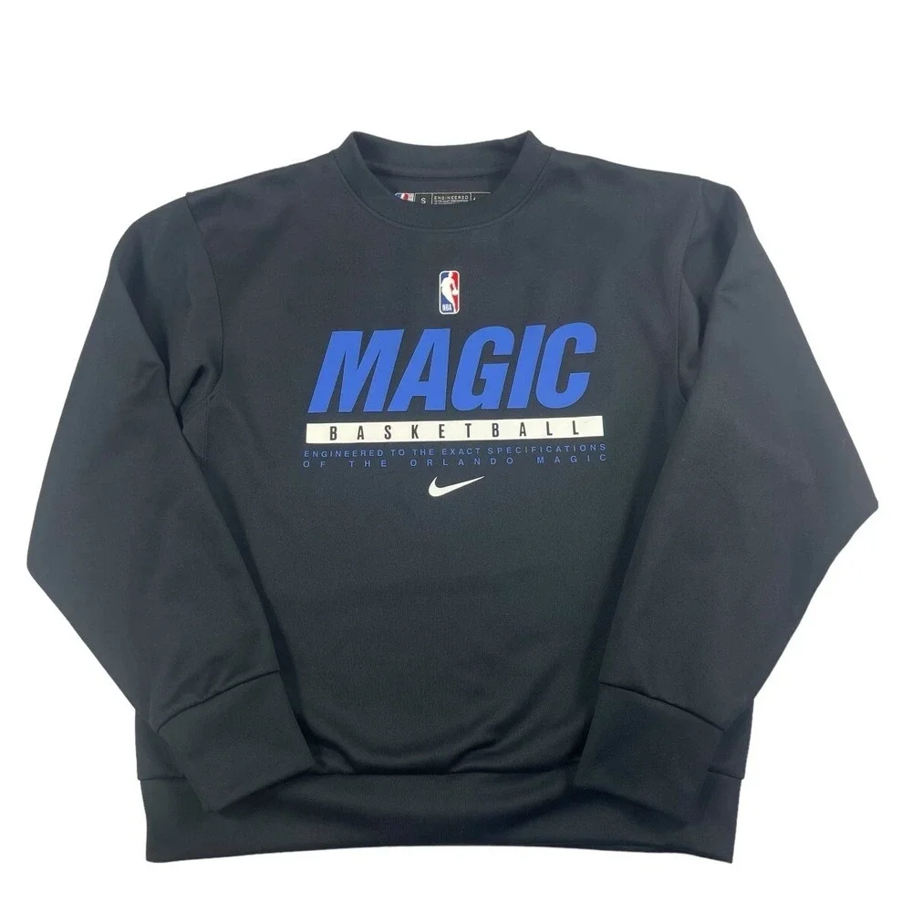 Nike Orlando Magic Mens Black Crewneck Sweatshirt Size Small NBA Dri-FIT